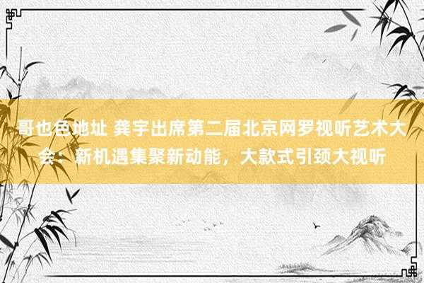 哥也色地址 龚宇出席第二届北京网罗视听艺术大会：新机遇集聚新动能，大款式引颈大视听