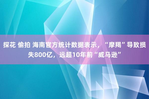 探花 偷拍 海南官方统计数据表示，“摩羯”导致损失800亿，远超10年前“威马逊”