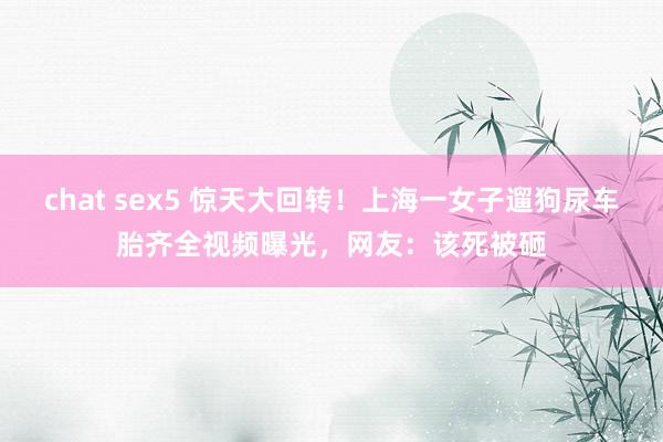 chat sex5 惊天大回转！上海一女子遛狗尿车胎齐全视频曝光，网友：该死被砸