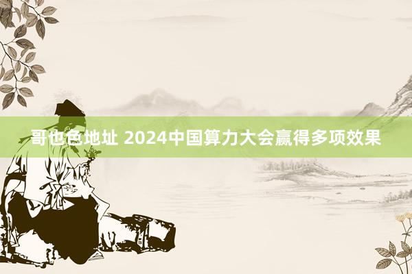 哥也色地址 2024中国算力大会赢得多项效果