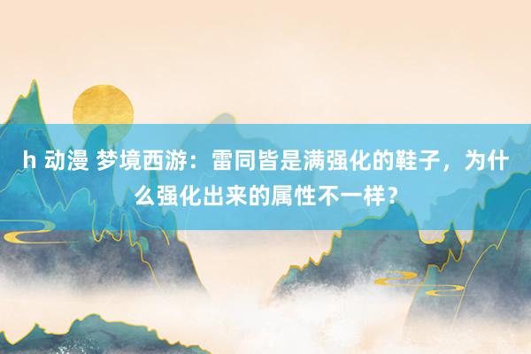 h 动漫 梦境西游：雷同皆是满强化的鞋子，为什么强化出来的属性不一样？