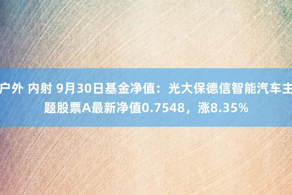 户外 内射 9月30日基金净值：光大保德信智能汽车主题股票A最新净值0.7548，涨8.35%