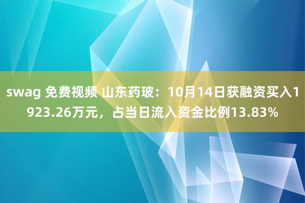 swag 免费视频 山东药玻：10月14日获融资买入1923.26万元，占当日流入资金比例13.83%