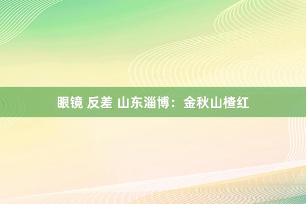 眼镜 反差 山东淄博：金秋山楂红