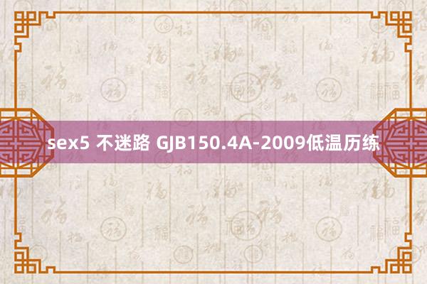 sex5 不迷路 GJB150.4A-2009低温历练