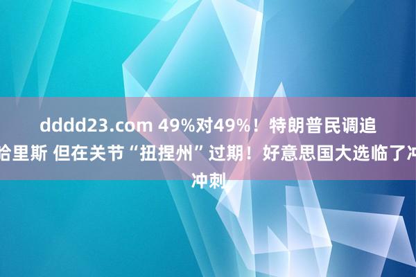 dddd23.com 49%对49%！特朗普民调追平哈里斯 但在关节“扭捏州”过期！好意思国大选临了冲刺