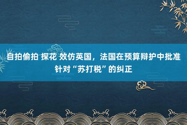 自拍偷拍 探花 效仿英国，法国在预算辩护中批准针对“苏打税”的纠正